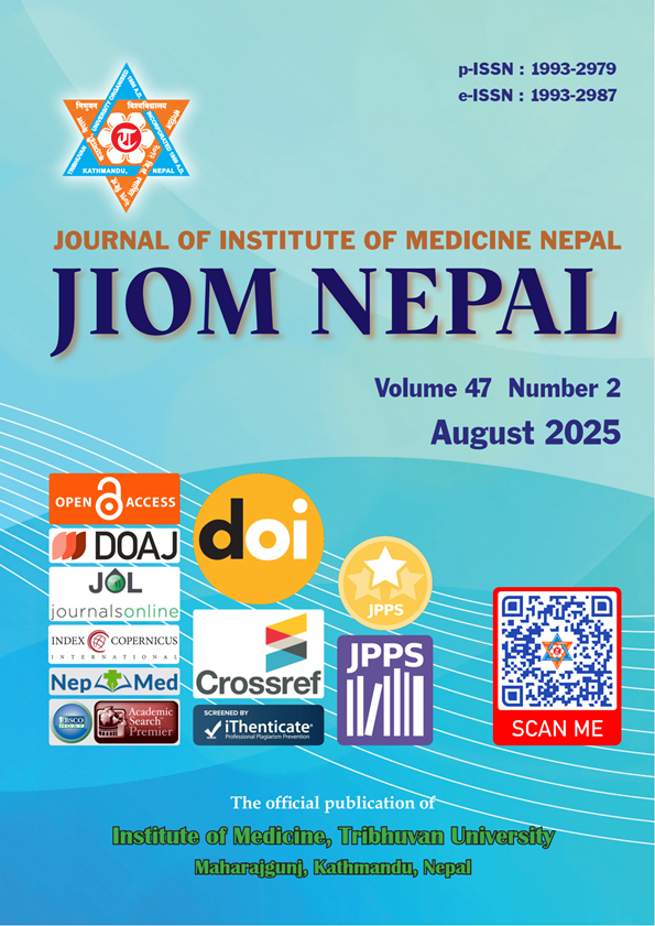 					View Vol. 47 No. 2 (2025): Journal of Institute of Medicine Nepal
				